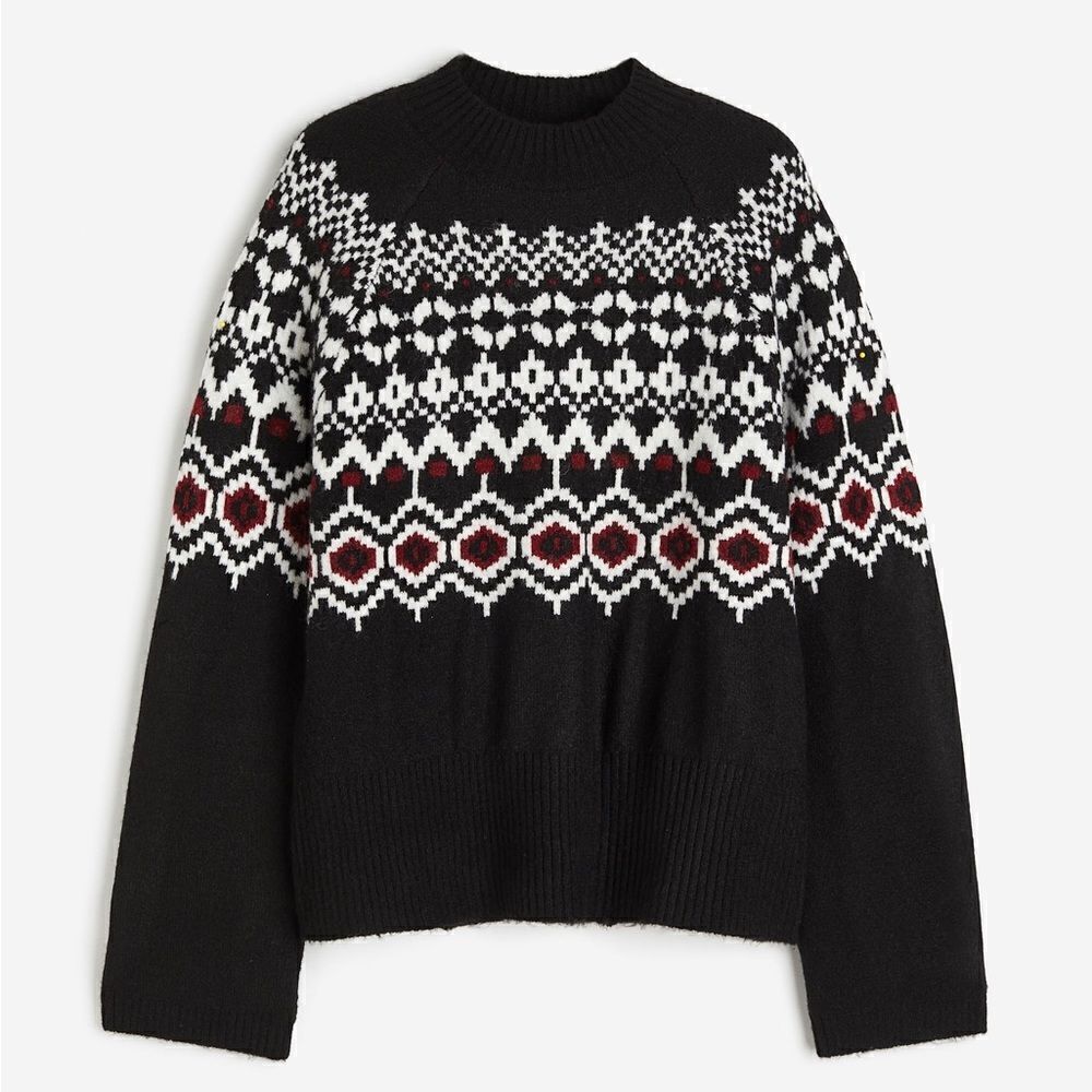 DIVIDED I H&M Jacquard Knit Mockneck Sweater